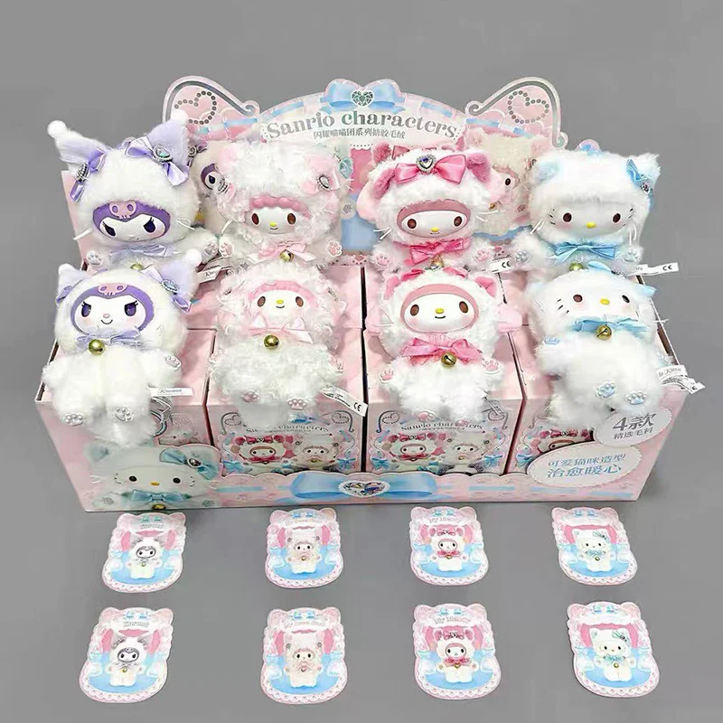 

Официальная серия Sanrio Sparkle Meow Meow: виниловая фигурка, брелок-сюрприз (слепая коробка), Hello Kitty, My Melody – подарок для девочек на день рождения