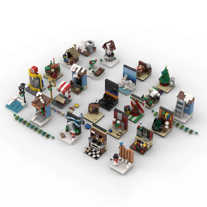 

Зимняя деревня, полный MOC, небольшой набор зданий, снеговик, хижина, собранная коллекция, модульные строительные блоки, игрушки, Рождественский подарок