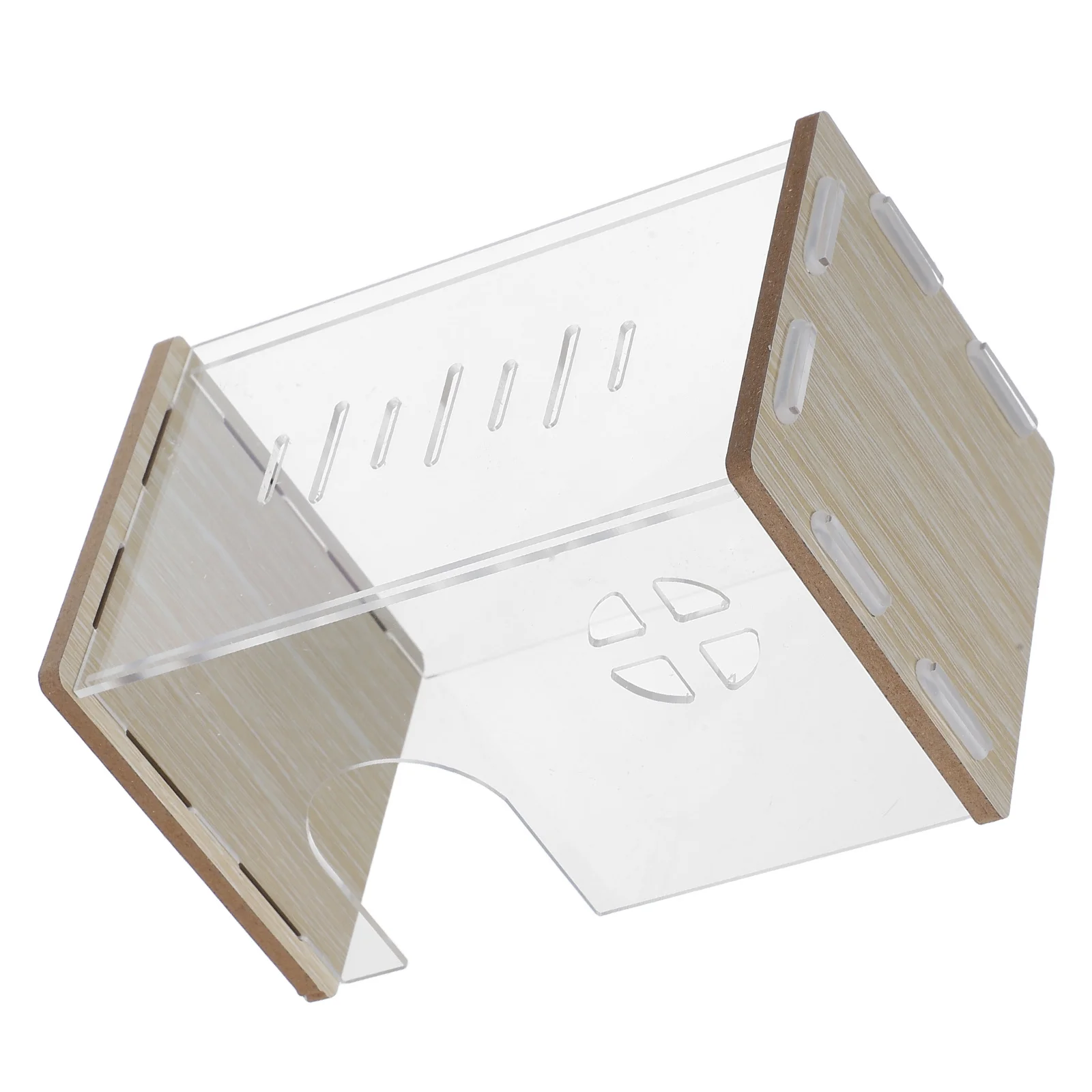 

Clear Acrylic Hamster Hideout Nest Indoor Hamster Hideaway Small Animal Shelter Decorative Cage Accessory