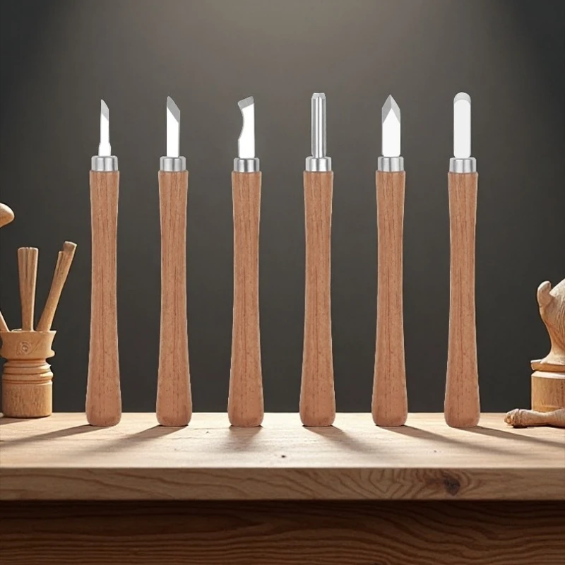 

Профессиональный набор долот для резьбы по дереву - ручные инструменты для базовой детальной резьбы по дереву, набор строжки, необходимый деревообрабатывающий инструмент