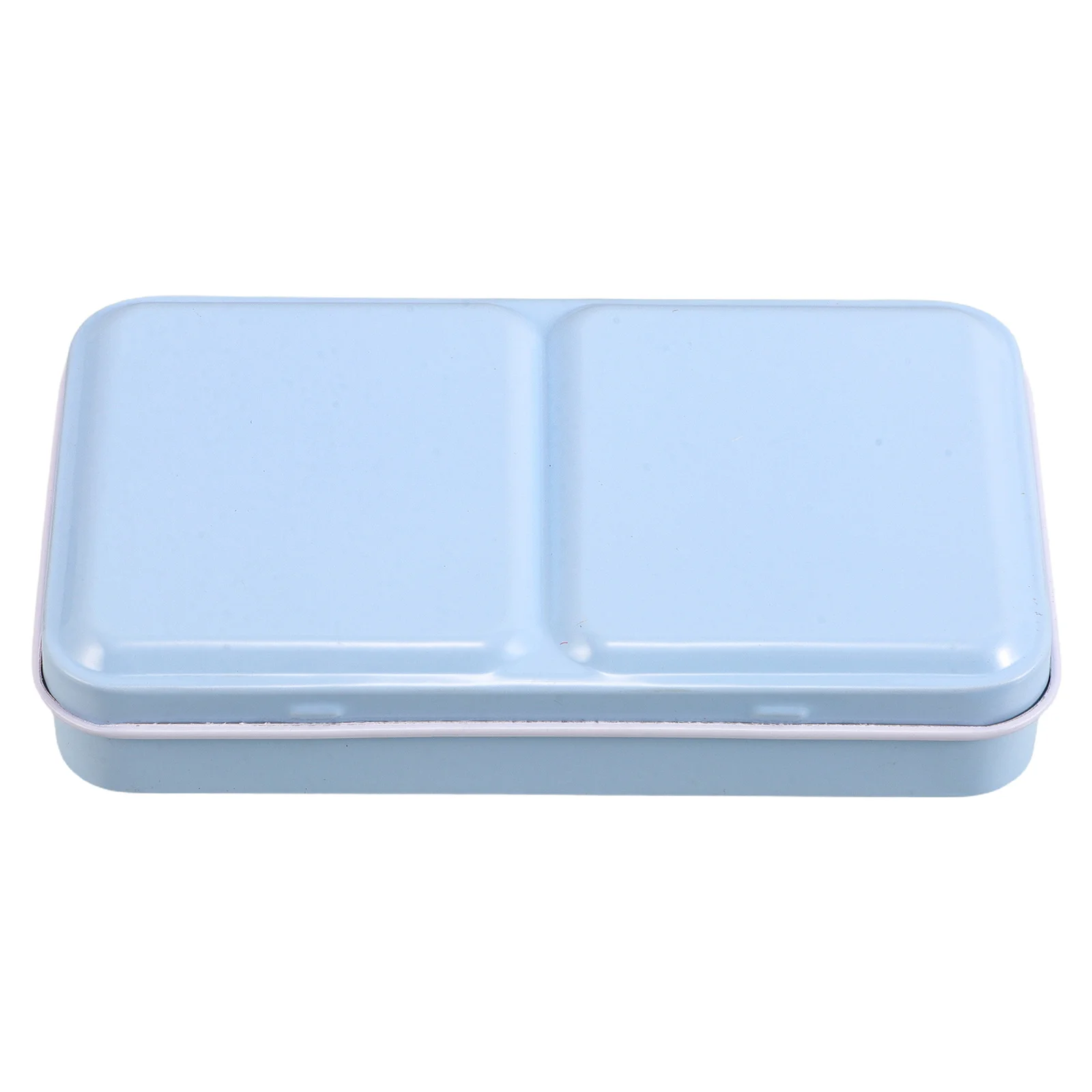 صندوق قصدير معدني فارغ محمول للدهانات المائية، تخزين الصباغ الصلبة، علبة لوحة ألوان مائية مدمجة، تخزين طلاء السفر