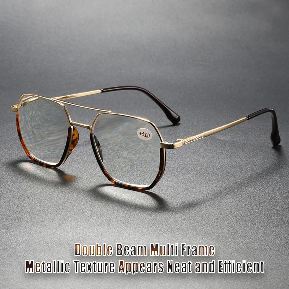 2025 neue Mann Frau Lesen Brillen Doppel Strahl Retro Anti-Blau Licht Leser Hohe Qualität Unisex Brillen Vielseitig Trend – Detail 4