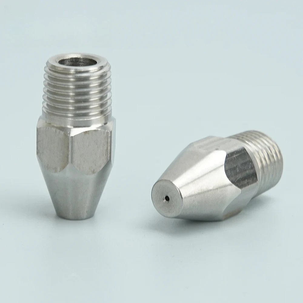 High Pressure Cleaning Cutting Nozzle SS304 Universal 0 Degree Liquid Column Linear Cone Industrial Spray Nozzle