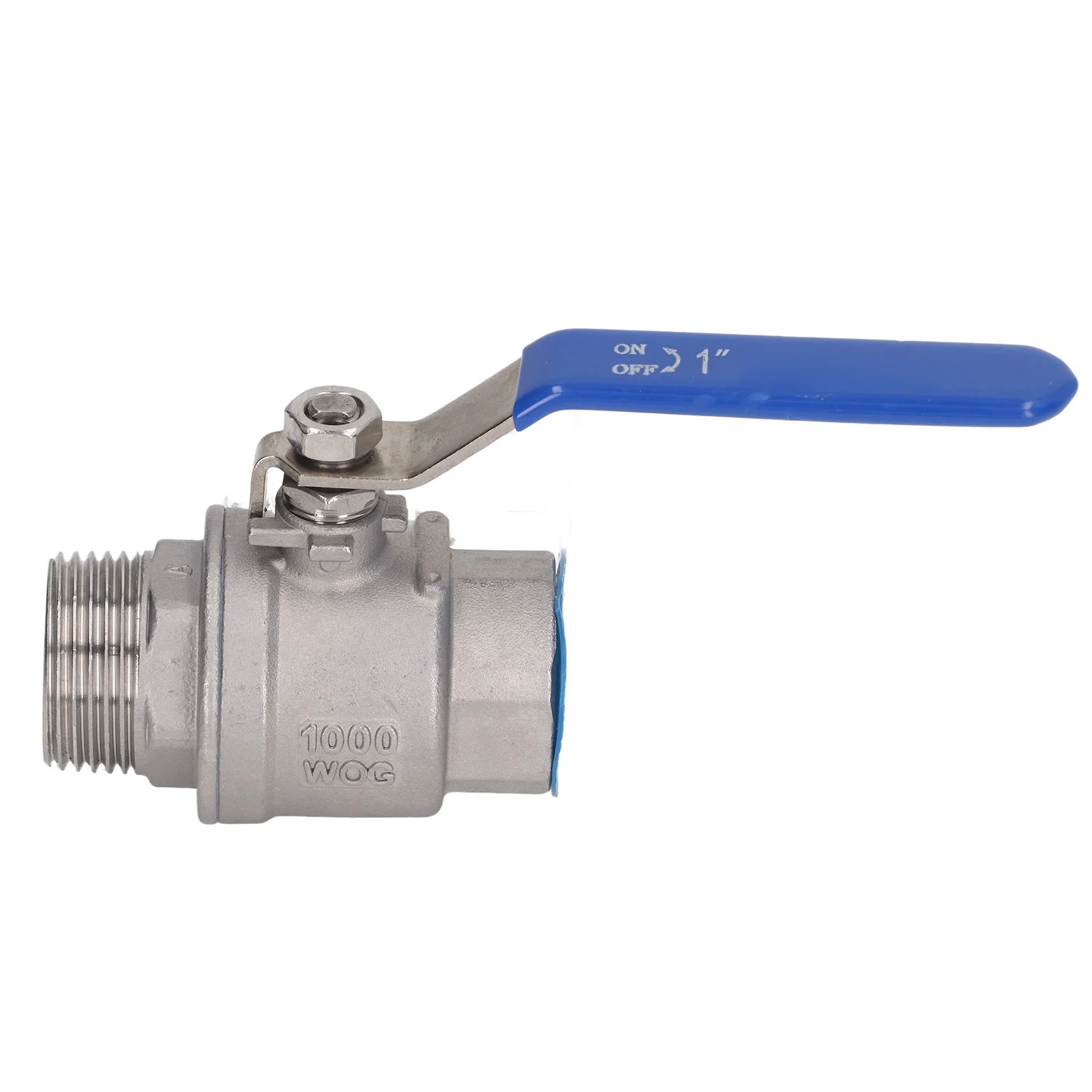 

Tube Ball Valve, Ball Valve 1in NPT Stainless Steel Straight Ball Valve Fitting Connector for Water Oil