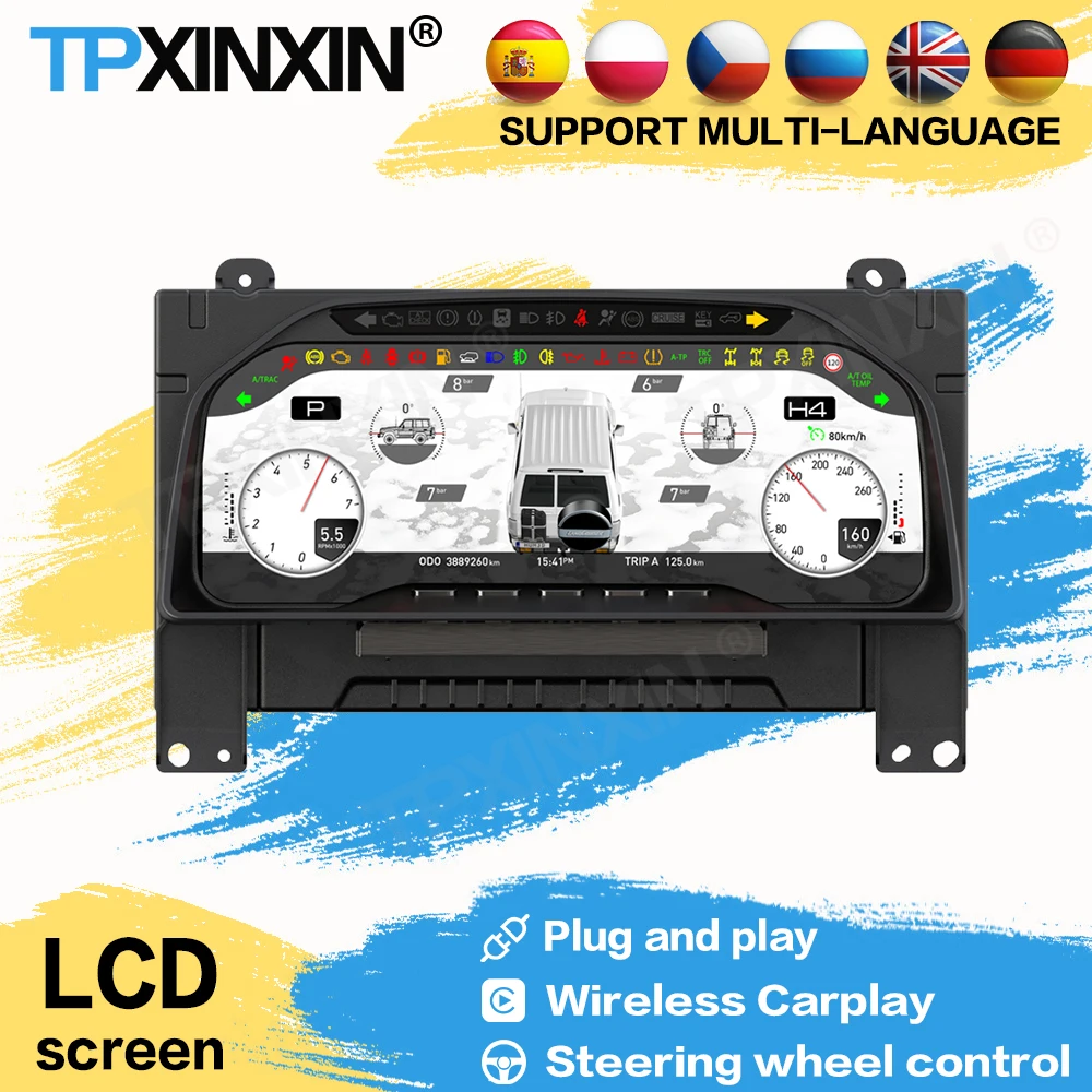 

12.3 Inch Digital Performance Display Dashboard Speed Table Car Virtual For Toyota LC70 71 76 78 79 LCD Meter Screen