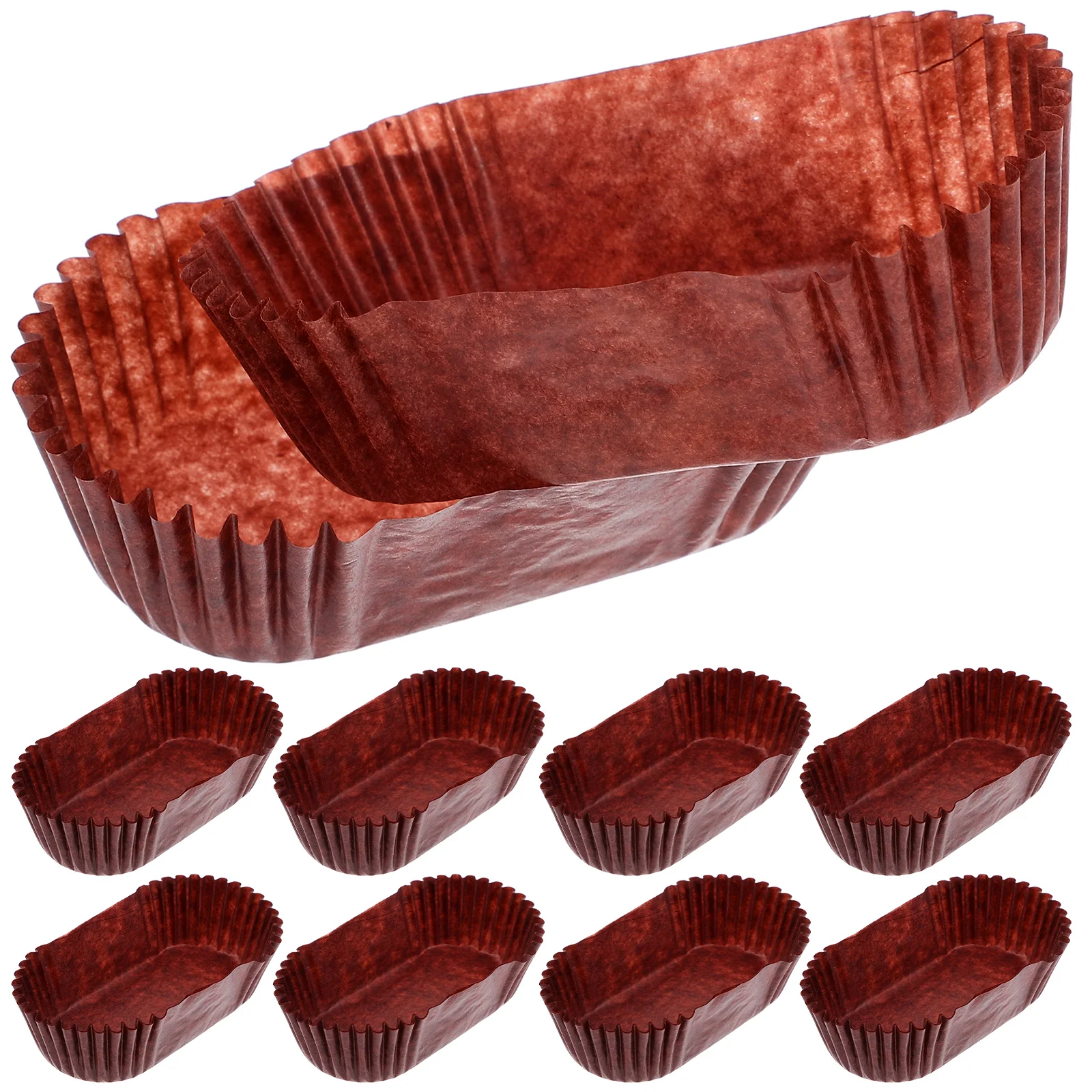 

Paper Baking Cup Oval Cake Bread Tray Boat Shape Cups Grease Proof Cupcake Liners Coffee