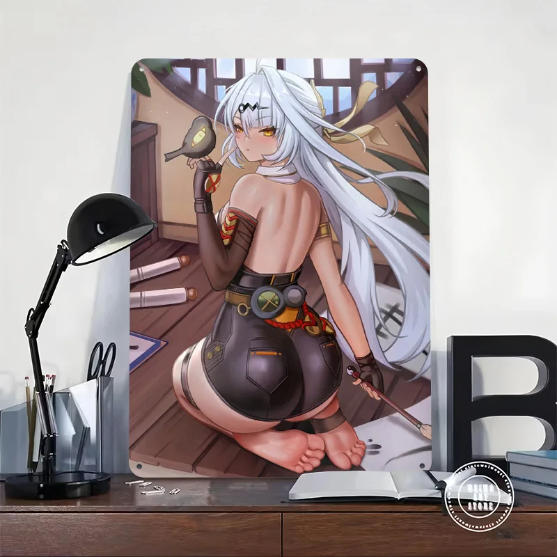 Zenless Zone Zero Yixuan Personalized 3D Textured Metal Poster Wall Art Vintage Tin Signs for Decor Living Room Decoration Man