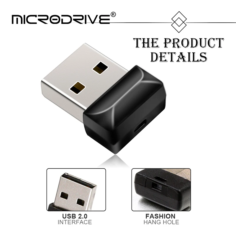 MicroDrive Super Mini USB Flash Drive Waterproof Pendrive 128GB 64GB 32GB 16GB 8GB Real Capacity USB 2.0 Memory Stick Thumbdrive image 6