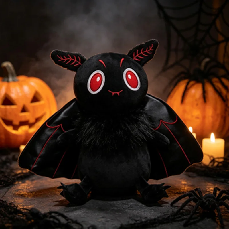 Bat Moth Plush Toy Horror Bat Moth Man Stuffed Doll Soft Cartoon Plushie Halloween Home Decoration Collectible Gift forKid Adult - view 4