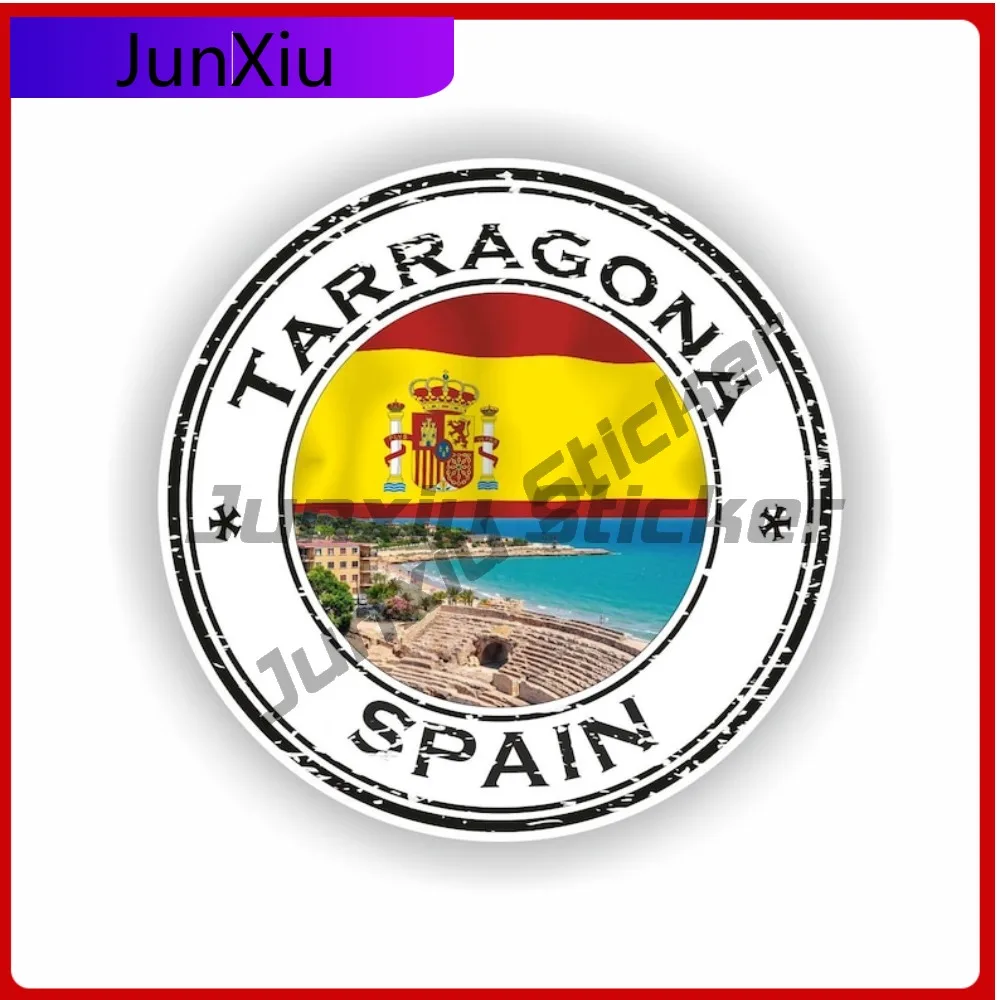 

Tarragona Spain Seal Trendy Truck Durable Decal Design Round Sticker Car Cute Wall Weatherproof Bumper Window Cool Bumper