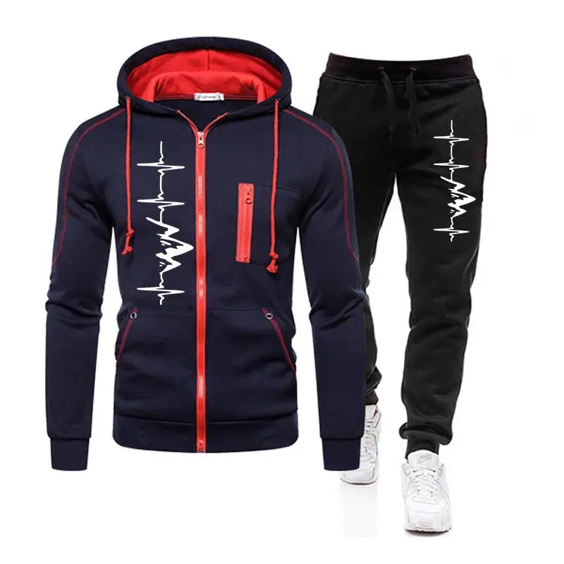 Casual Tracksuit Men Sports Pants and Sportswear Sweatshirt Hoodie Sweatsuit Jogging Daily Hot Sales Sets for Two Piece 2024