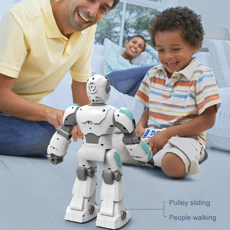 لعبة روبوت للتحكم عن بعد، لعبة روبوت ذكية للتحكم عن بعد الصوتي للأطفال، مناسبة للأولاد والز