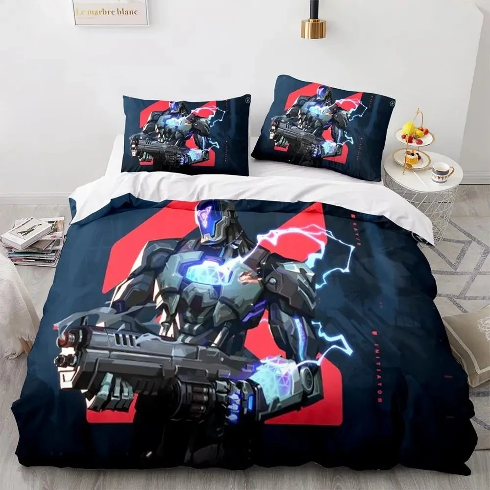 

Gaming Valorant Bedding Set Single Twin Full Queen King Size Bed Set Aldult Kid Bedroom Duvetcover Sets 3D Print Anime 037