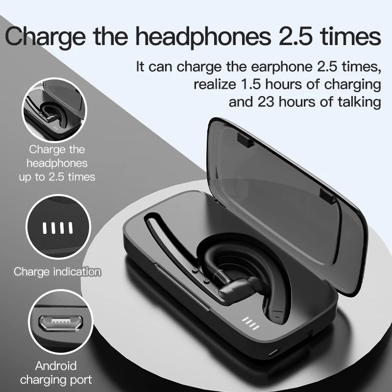2024 I più nuovi auricolari wireless K10 5.0 Cuffie Bluetooth con cancellazione del rumore Cuffie da lavoro con doppio microfono per tutti gli smartphone