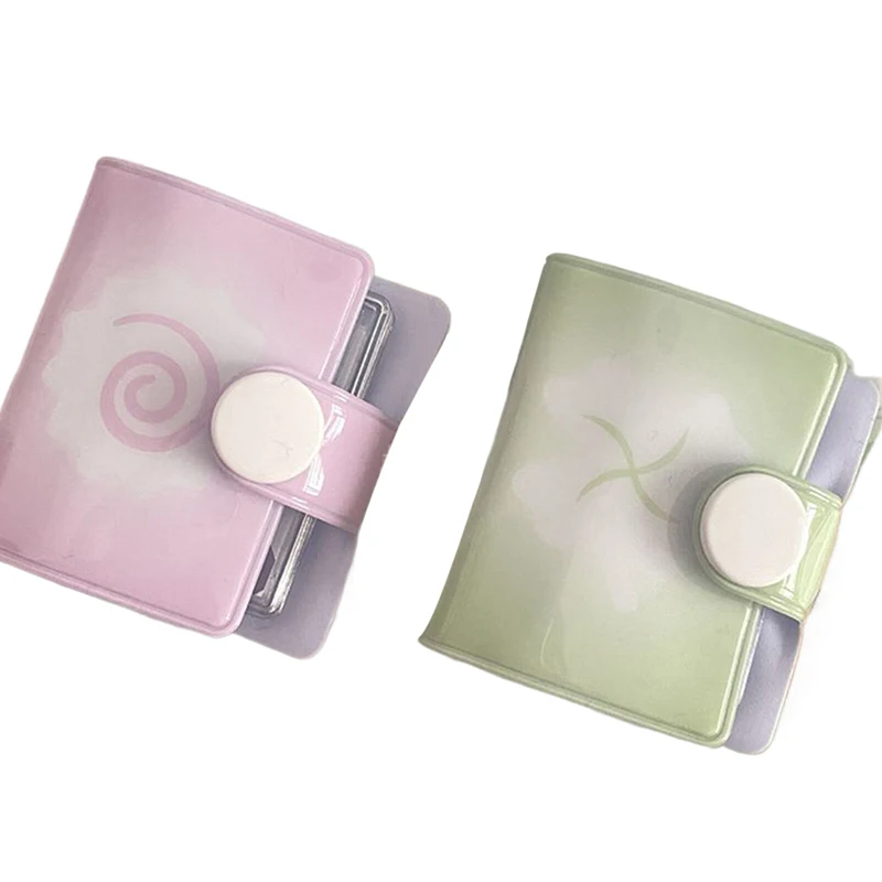 Mini Album fotografico 20 pezzi PVC Double sided Women 1 pollice Storage Photo Card Holder Album portatile tascabile in PVC