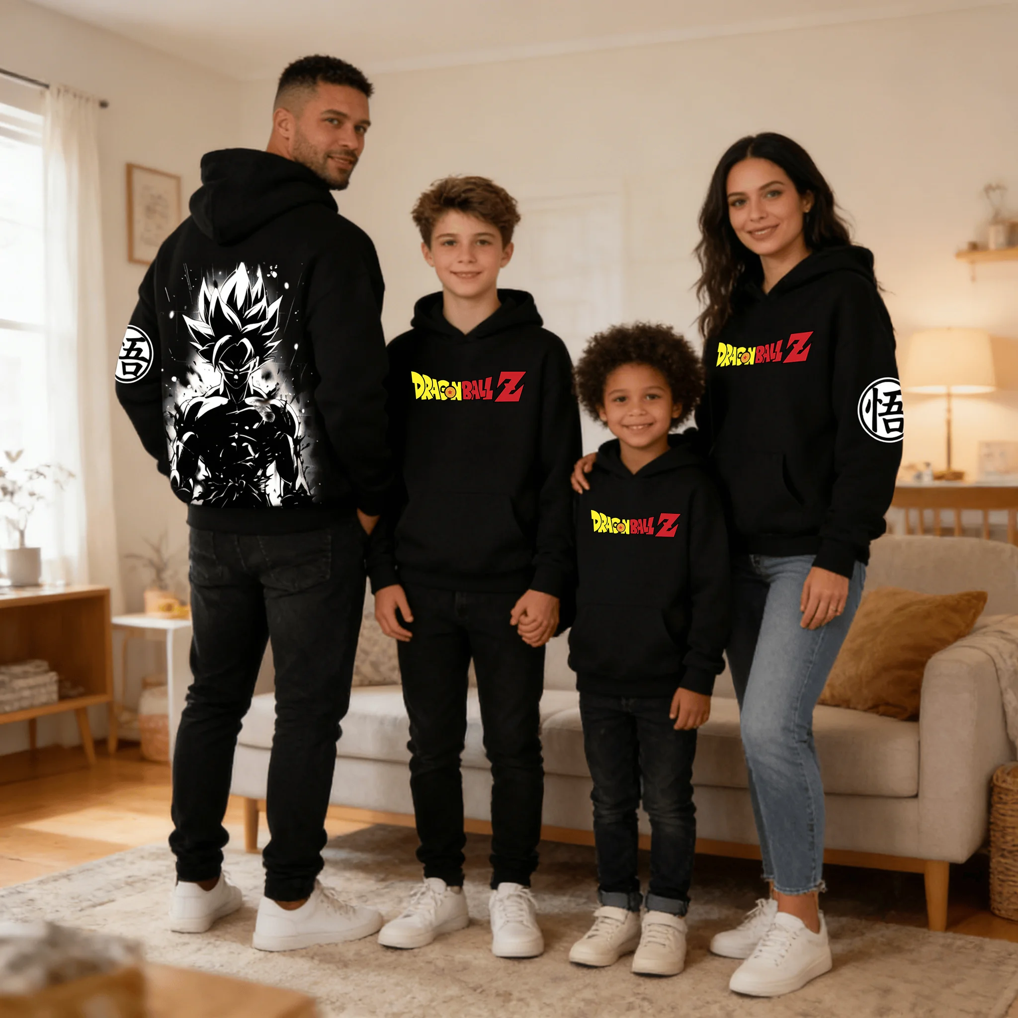 

Зимние худи «Драгон Болл» 2026: семейные комплекты из хлопка для мужчин, женщин и детей, унисекс, повседневные пуловеры, толстовки с мультяшным принтом для всей семьи