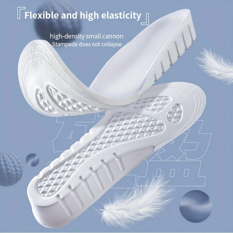 1 คู่ใหม่ 1.5-3.5 ซม.สีขาวที่มองไม่เห็นความสูงเพิ่ม Insoles EVA Soft Light รองเท้า Pad สําหรับผู้ชายผู้หญิงศัลยกรรมกระดูกแทรก