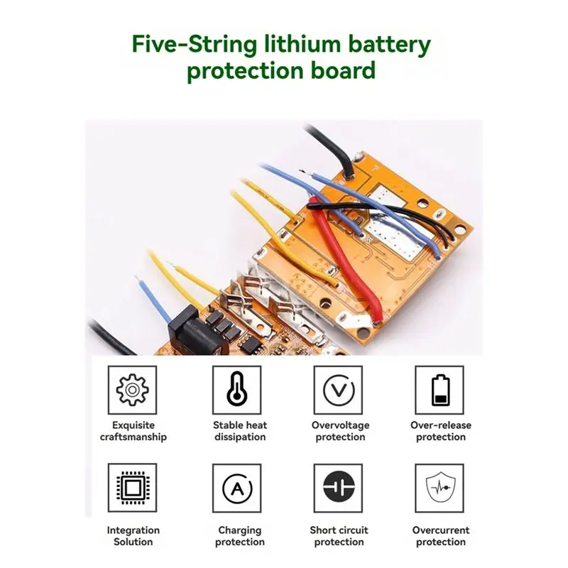 B76B 5S 21V BMS 18650 Li- Lithium Battery Protection Charging Board Module PCB Auto Recovery