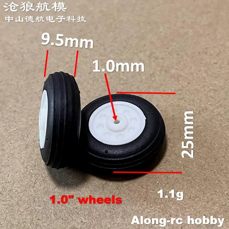 Pièce de rechange pour modèle d'avion RC, roue en PU 31mm 36mm 44mm 25mm, roues (1.25 "1.5" 1.75 1.0 pouces) pour train d'atterrissage, bricolage