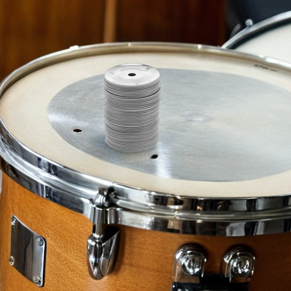 

50pcs Cymbal Rings Ching For Tambourine Drum Set Percussion Accessories Replacement Parts Music Instrument Cymbal Bell Ring