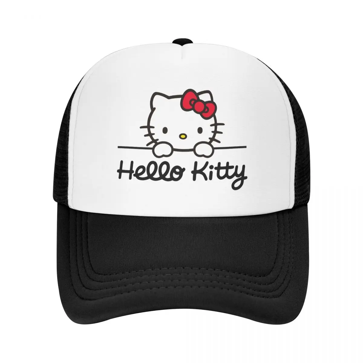 

Punk Unisex Sanrio Hello Kitty Trucker Hat Adult Adjustable Baseball Cap for Men Women Sports