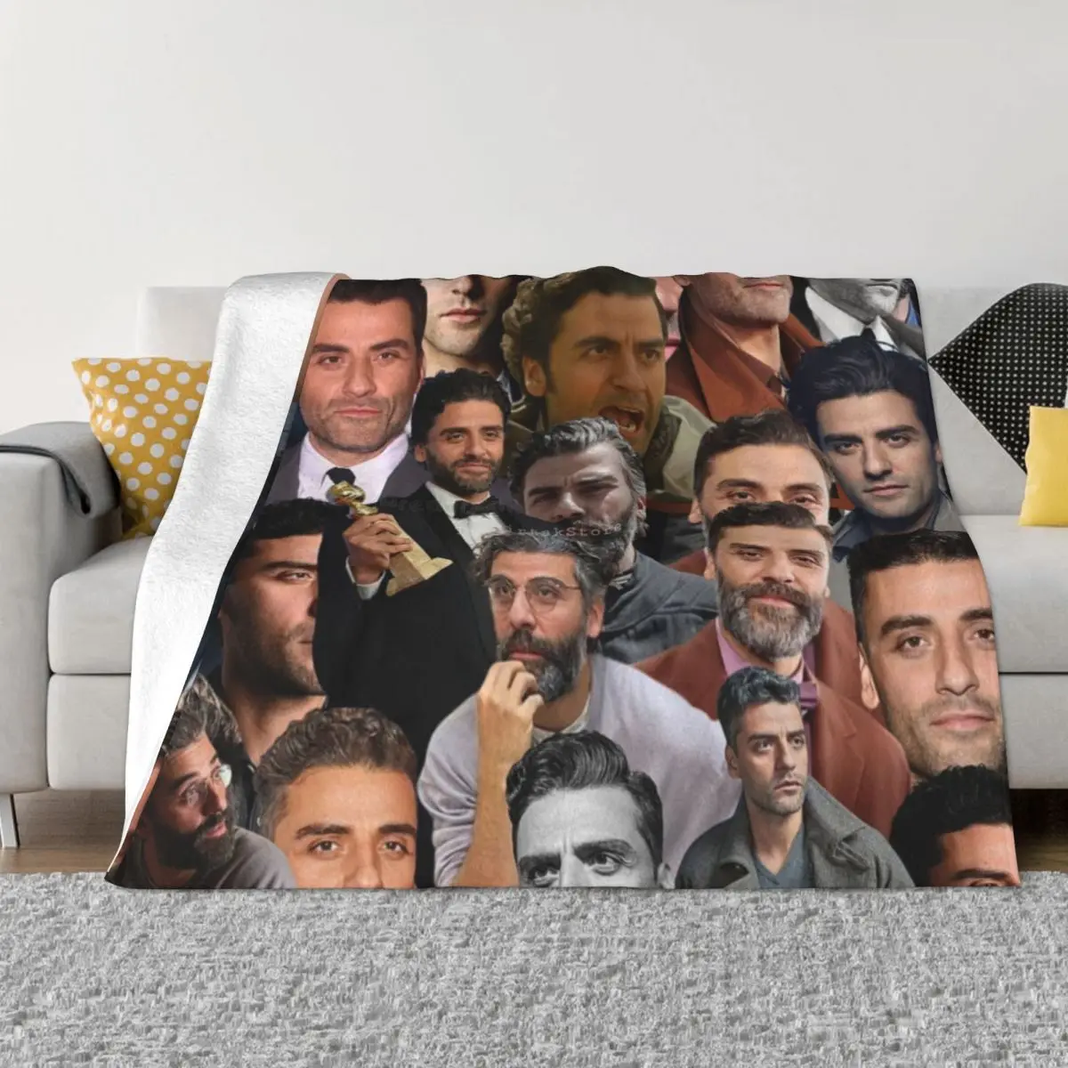 

oscar isaac photo collage Throw Blanket Thermal Blanket decorative blanket Beautiful Blankets