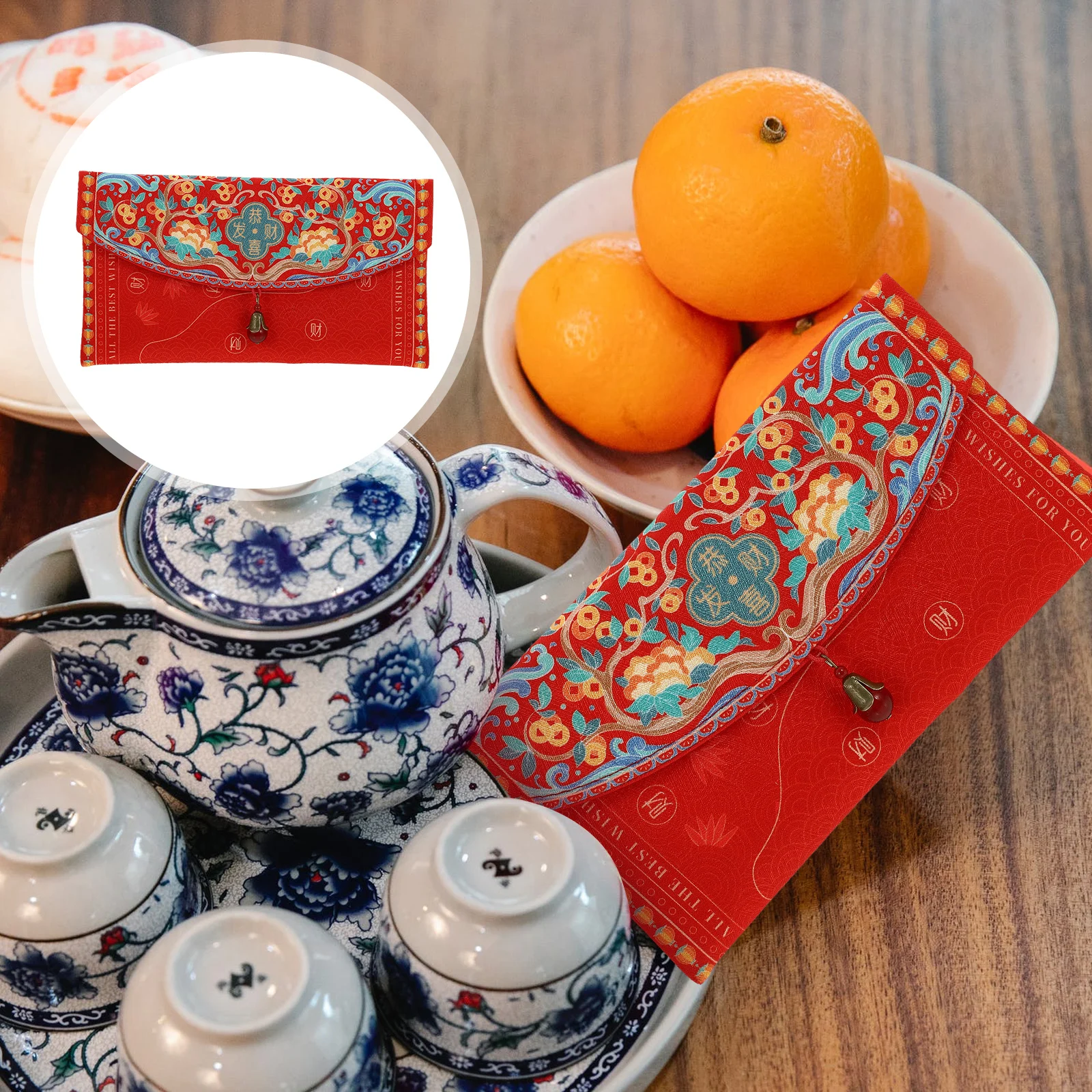 

Red Envelope Chinese New Year Stain Resistant Satin Twill Money Pocket Lunar Festival Decorative Packet Premium