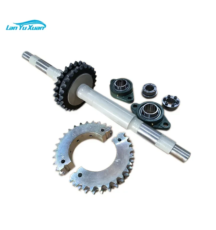 

Escalator Parts 50630078 Handrail Shaft with Pinion 26T Complete with 32T Gearwheel Bearing and Ferrules