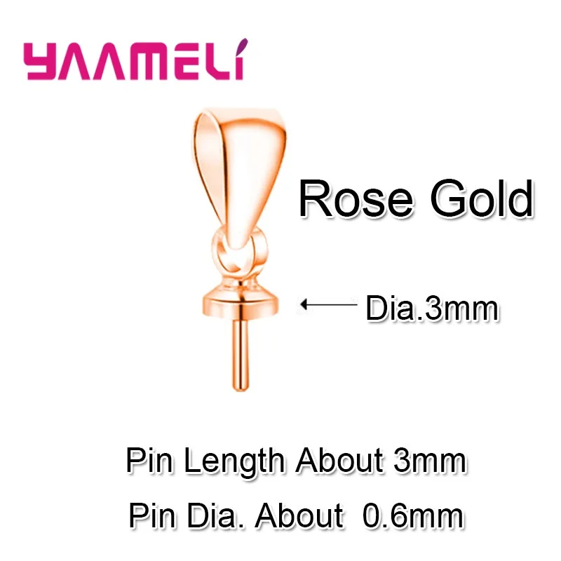 100 Stück 925 Sterling Silber Schrauböse Pin Bail Top gebohrte Perlen Endkappe für DIY Charm Anhänger Anschlüsse Schmuckherstellung – Detail 16