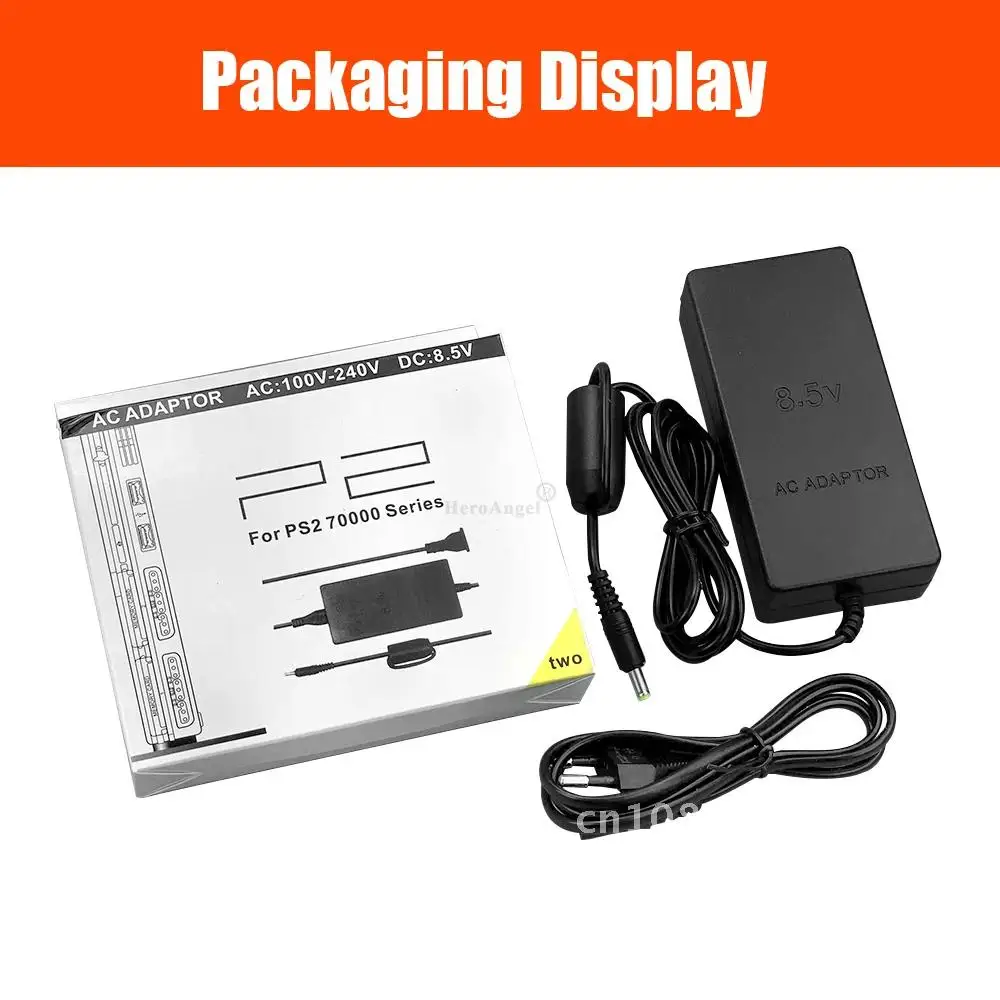 

Convenient Black Euro Plug AC Adapter Charger Power Supply For PlayStation 2 PS2 70000 Output DC 8.5V Dropshipping