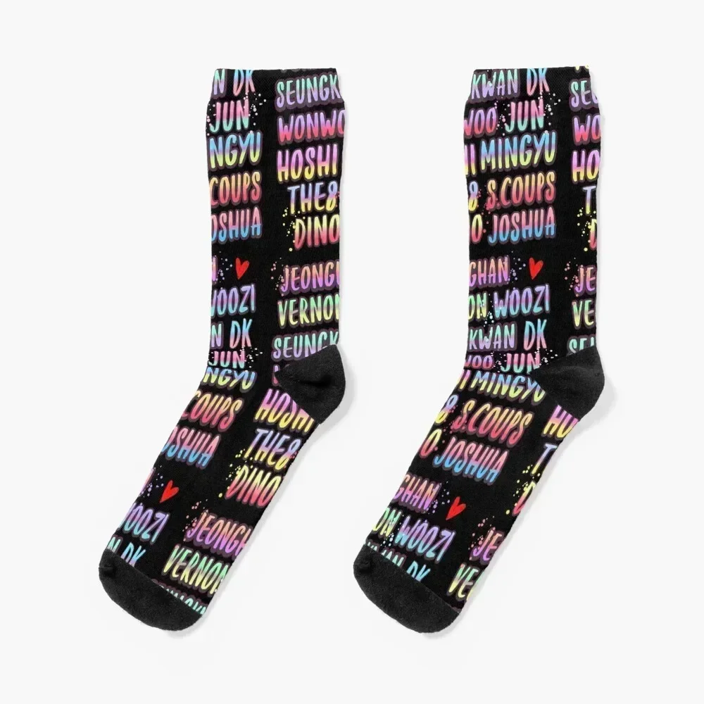 

saventeen kpop name Socks funny sock cotton Socks For Man Women's