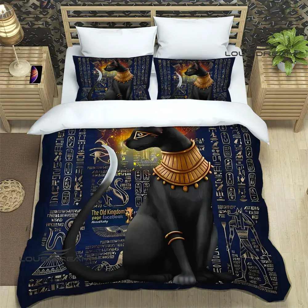 Egyptian pictograph and symbol Bedding Sets exquisite bed supplies set duvet cover bed comforter set bedding set luxury