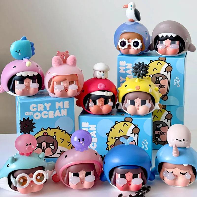 

Popmart Crybabytears Into Sea Series Blind Box Fridge Magnet Home Decor Ornament Surprise Box Collectibles Gift In Stock