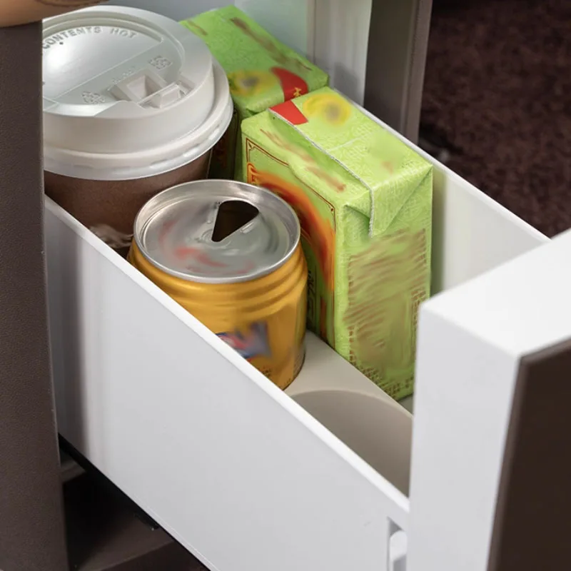 For Denza D9 2024-2025 Car Rear Refrigerator Silicone Storage Box Drinks Holder Fixed Grid Non-slip Box Interior Accessories