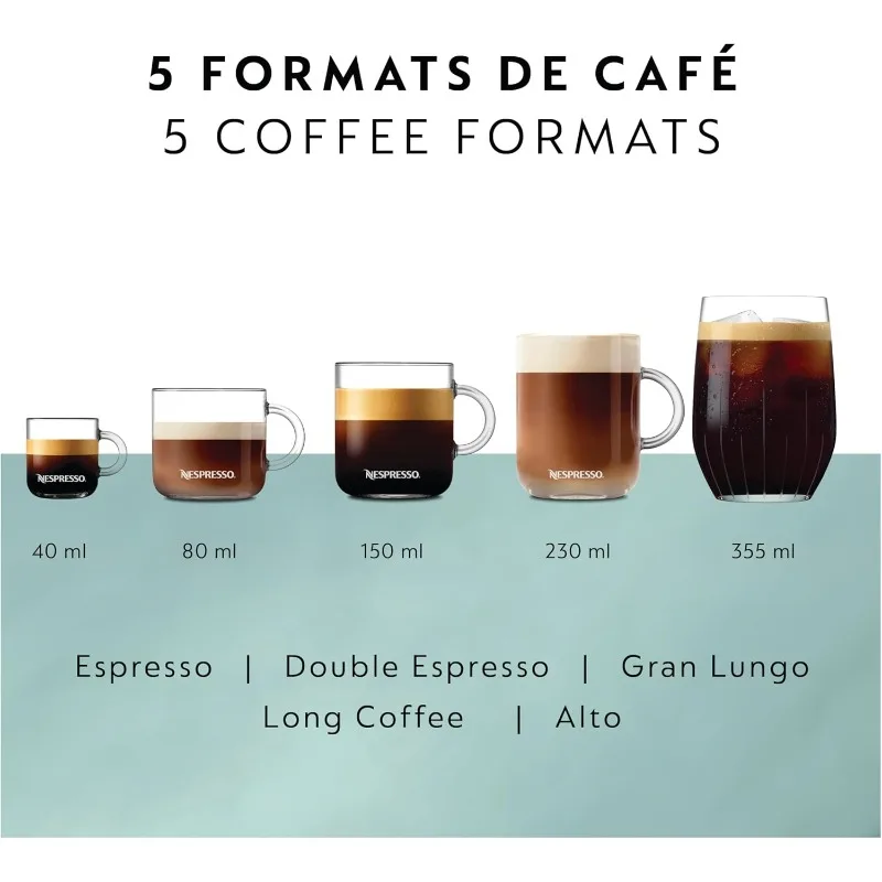 Caffettiera e macchina per caffè espresso Nespresso Vertuo Pop+, nero alla liquirizia