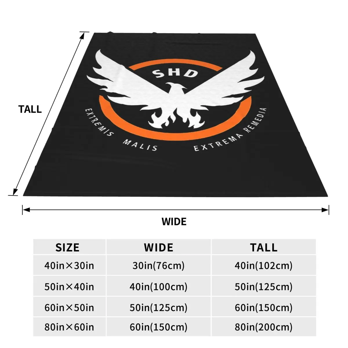 Game Tom Clancys The Division SHD Seal Blanket Fleece Sofa Throw Blanket Breathable for  Bedroom Office Throws Bedspread Quilt