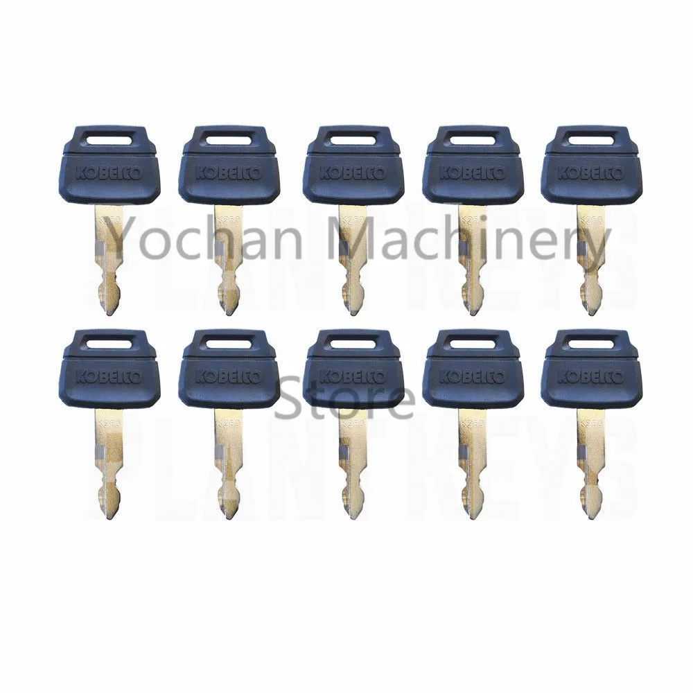 10 PCS K250 Ignition Key  For Kebelco Case Excavator Wheel Loaders Wholesale SK-8