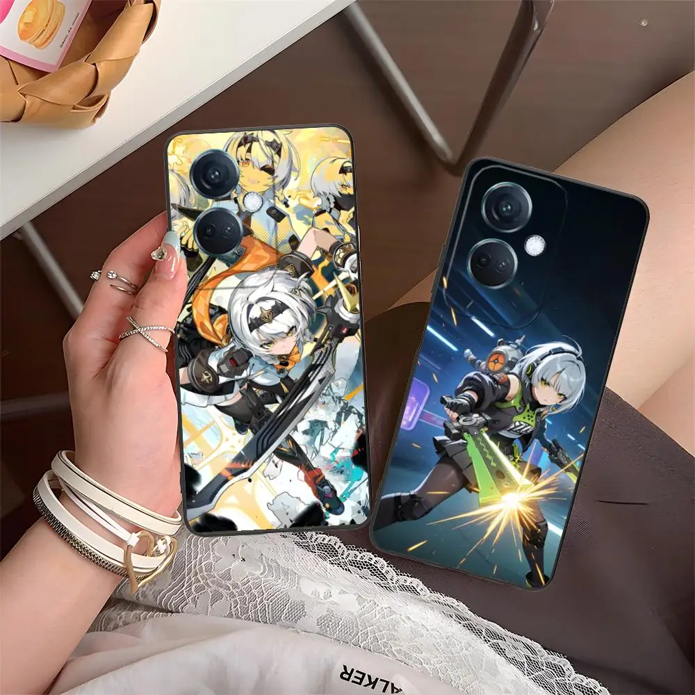 حافظة هاتف Zenless Zone Zero Anby Demara لهاتف OPPO Reno 14 13 12 11 10 9 8 7 6 5 F T Pro 5G غطاء طباعة ملون فاخر #2