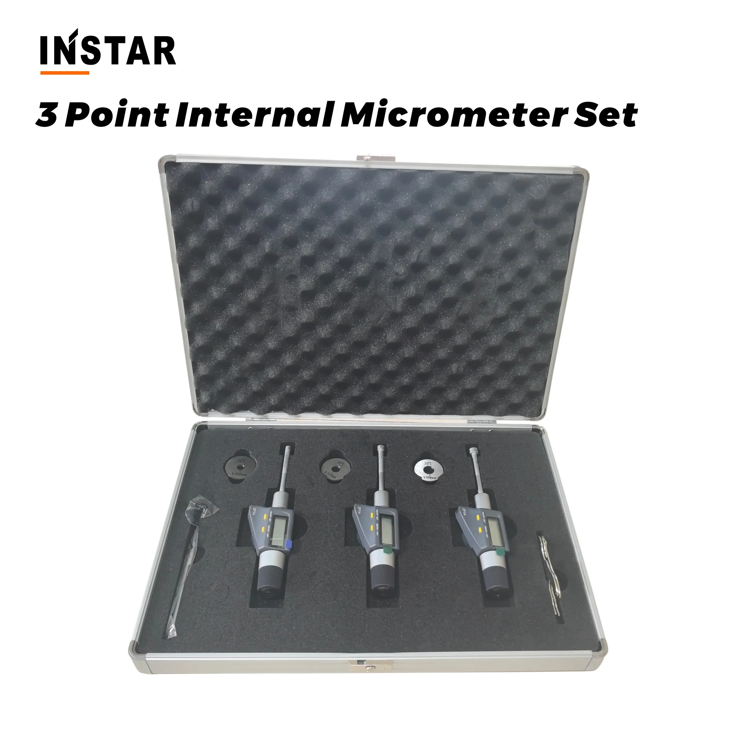 3 Point Digital Inside Micrometer Set 6-12mm, 12-20mm 0.001mm Three Point Mechanical Micrometer 6-8mm 8-10mm 10-12mm 0.005mm