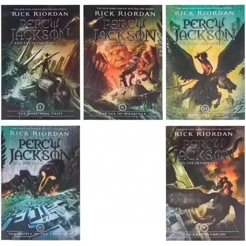 Imagem -03 - Percy Jackson & The Olympians Inglês Original Novel Livros Conjuntos de Livros Ilustrados Inglês para Crianças Livros por Conjunto