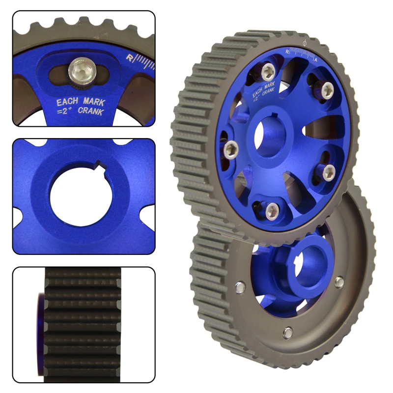 2pcs Adjustable Cam Gears Fit for Honda Accord SiR-T Prelude Base, Type SH 97-01 Prelude Si VTEC 93-96 H22 DOHC VTEC