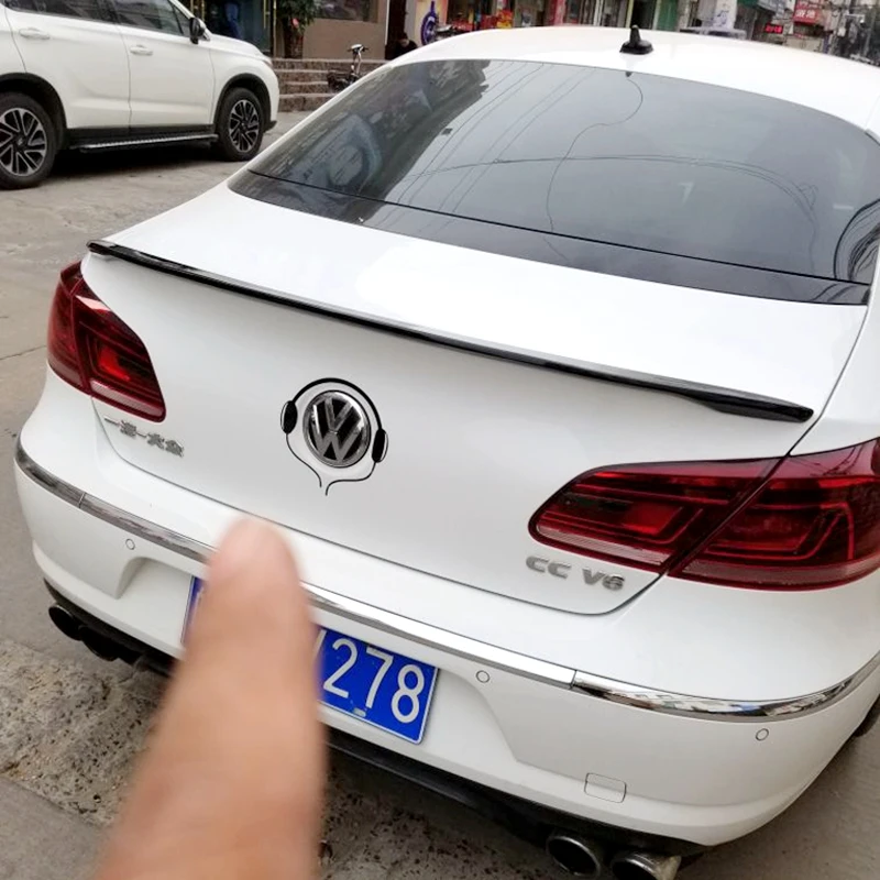 For Volkswagen VW Passat CC 2009-2016 Auto ABS Plastic Unpainted Color Rear Trunk Wing Lip Spoiler Car Accessories