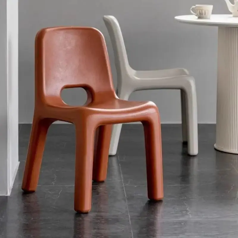 

Nordic Simple Thickened Plastic Dining Chair Modern Single Leisure Backrest Chair for Home Dining Room