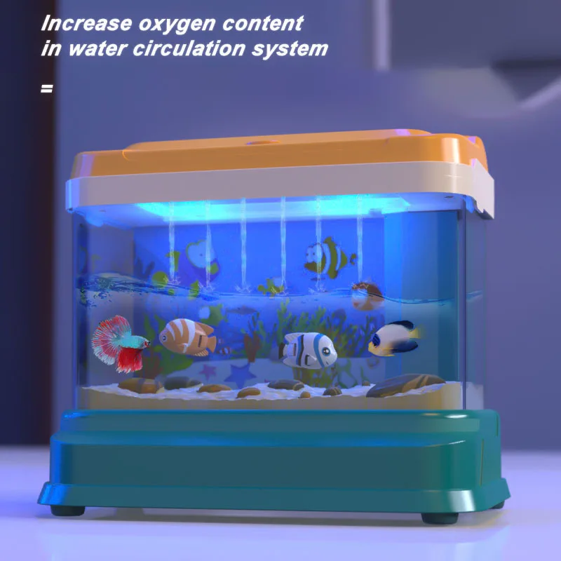 Elektrisch aquarium met magnetische stok Educatief speelgoed USB-simulatie Aquariumspeelgoed met licht en muziek Kinderspeelgoed