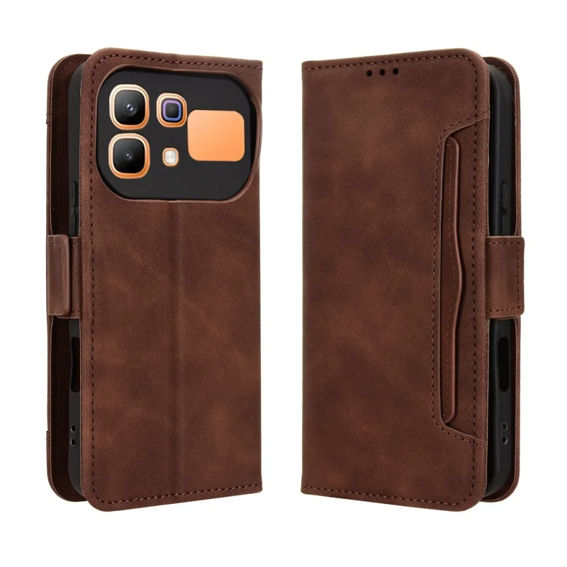 

For Infinix Note 60 5G X6878 Leather Wallet Flip Type Slot Design Case For Note 60 Pro 5G Magnetic Multi-card Kickstand Cover