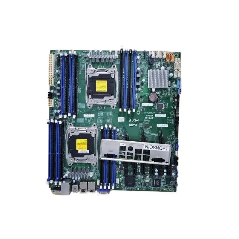 X10DRi Dual LGA2011 Server Motherboard, C612 Chipset, Supports E5‑2600 V3/V4 CPU, 16×DDR4 Slots, With I/O Shield, Used