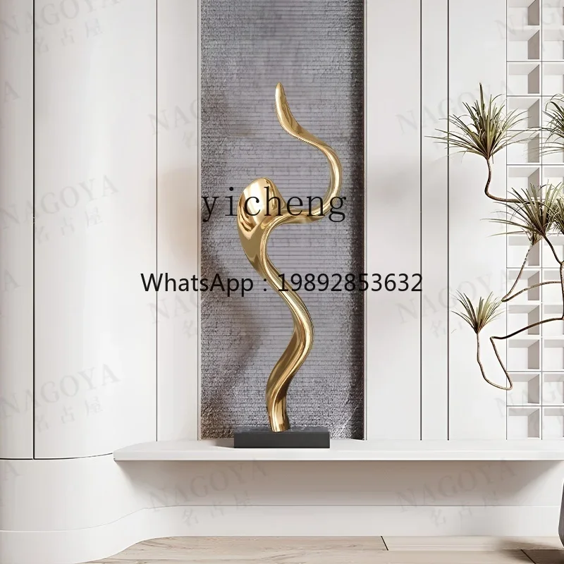 r5.20 entrance sculpture ornament home living room creative abstract fiberglass artwork hotel lobby decoration