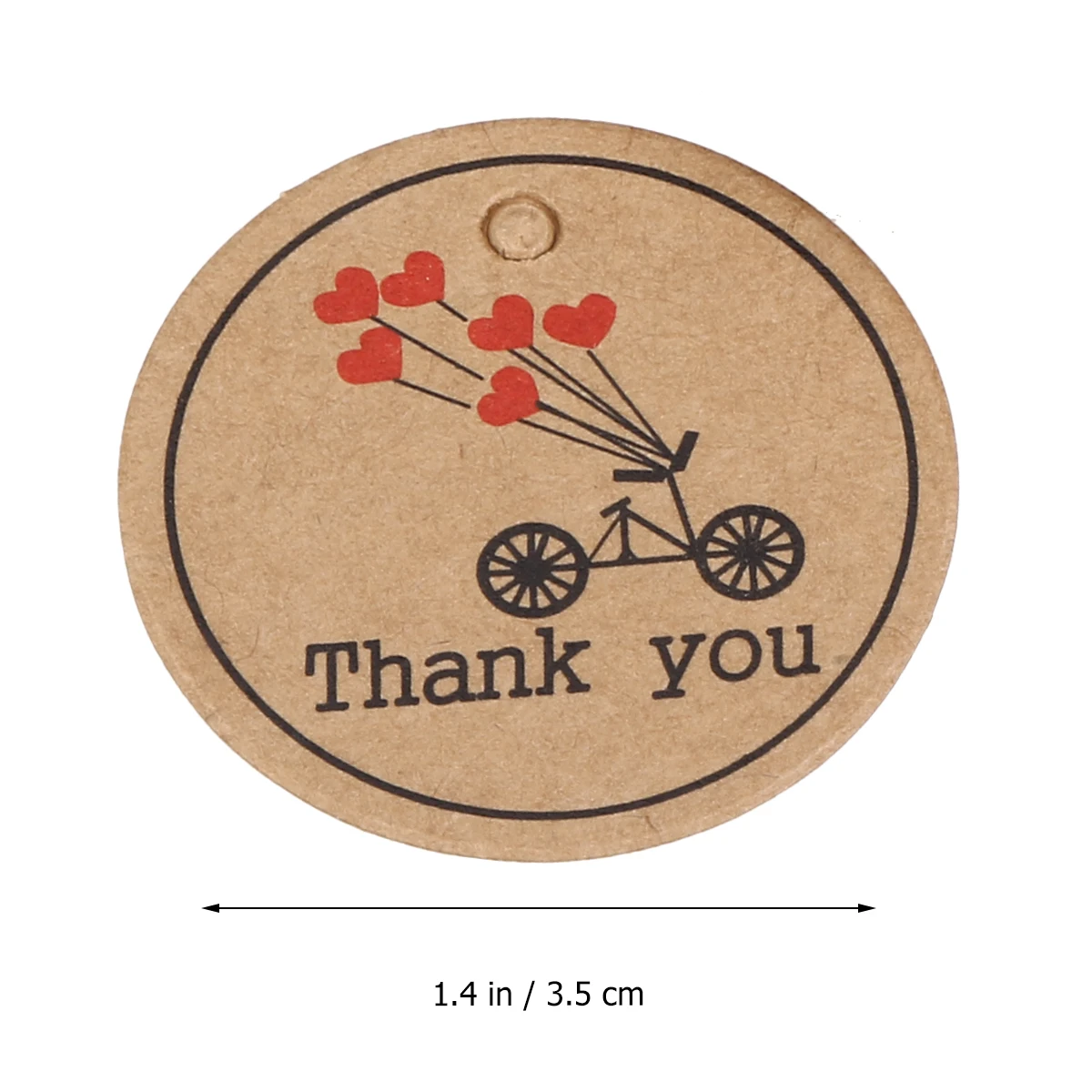 

200pcs Kraft Paper Gift Hangtags Round Thank You Tags Decorative Wedding Party Baking Store Decoration Cotton Rope Hole For