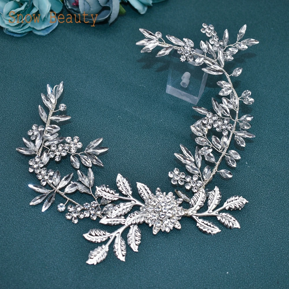 

A513 Fashion Silvery Crystal Bridal Hair Vine Women Hairband Wedding Accessories Elegant Ladies Headpieces Bride Headbands