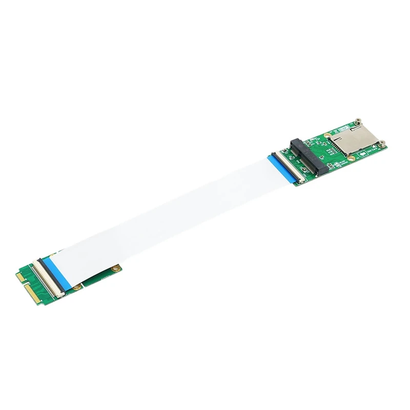 Mini cabo extensor flexível PCI-E MSATA com slot para cartão SIM para SSD MSATA de tamanho completo e meio tamanho (módulo Wifixwwanxwlan)